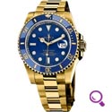 Mejores relojes Rolex: Men's Submariner Automatic Blue Dial Oyster 18k Solid Gold